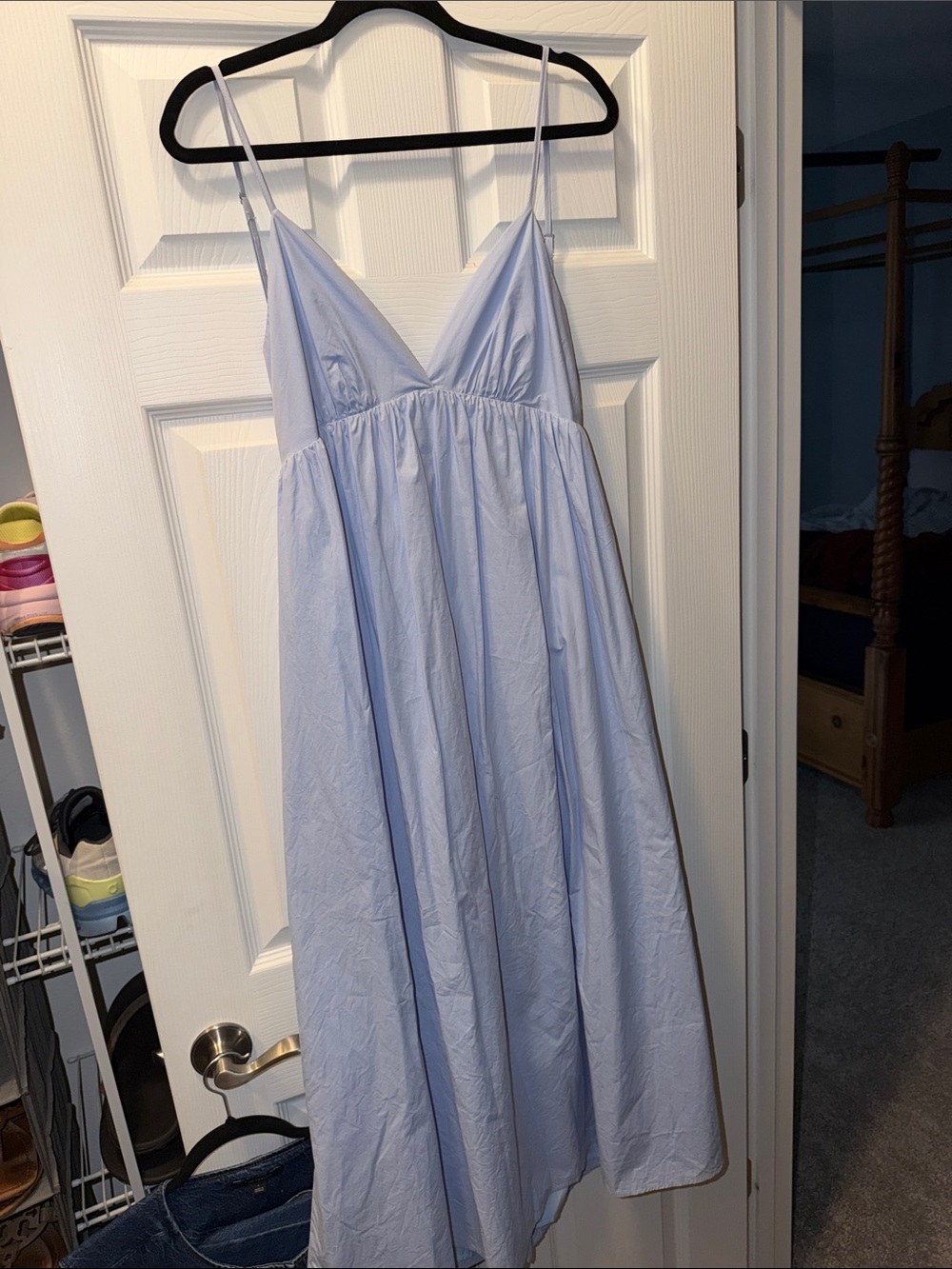 Light Blue Spaghetti Strap Maxi Dress